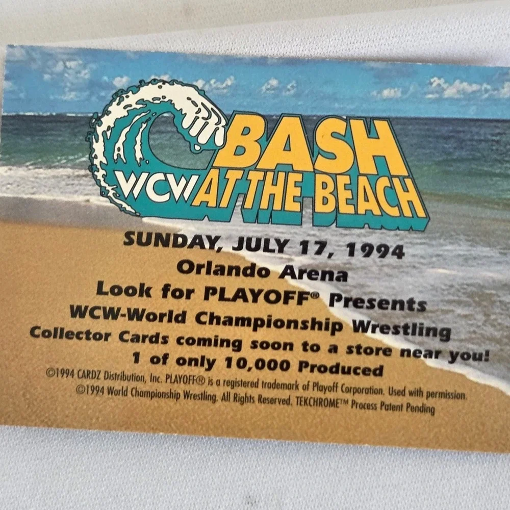 Vintage 1994 WCW World Heavyweight Championship Card Ric Flair vs Hulk Hogan